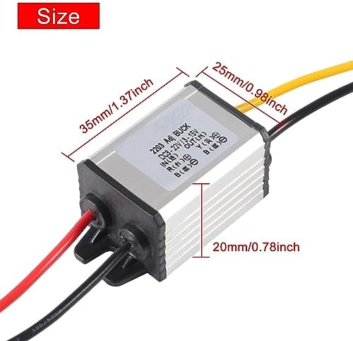2PCS DC Buck Converter Voltage Regulator DC 8-22V to 3-15V 5V 12V 3A Step-Down Module Waterproof Car Power Converter Compatible with Led Light Car