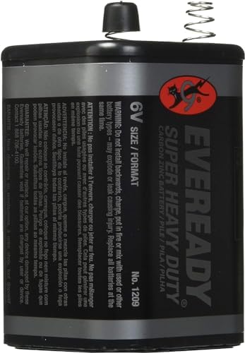 Eveready Super Heavy Duty 1209 6 Volt Spring Lantern Battery