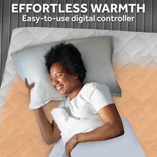 Sunbeam Restful Quilted Water Resistant Heated Mattress Pad - Twin