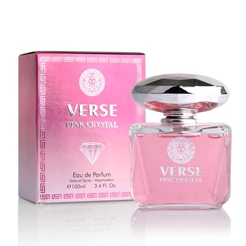 Verse Pink Crystal Eau De Parfum for Woman - Top Notes of Pomegranate, Yuzu & Iced Accord - Base Notes of Peony, Lotus, Magnolia, Amber