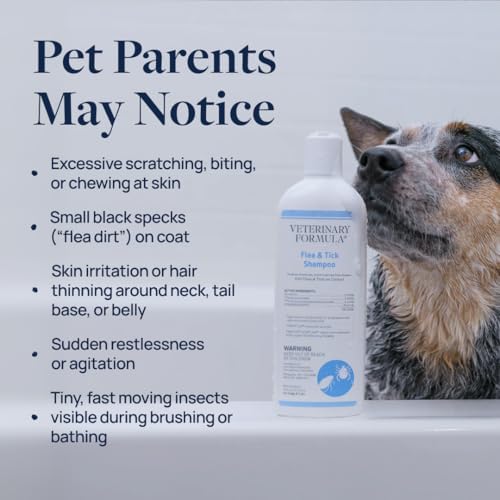Veterinary Formula Flea and Tick Shampoo for Dogs and Cats, 16 oz