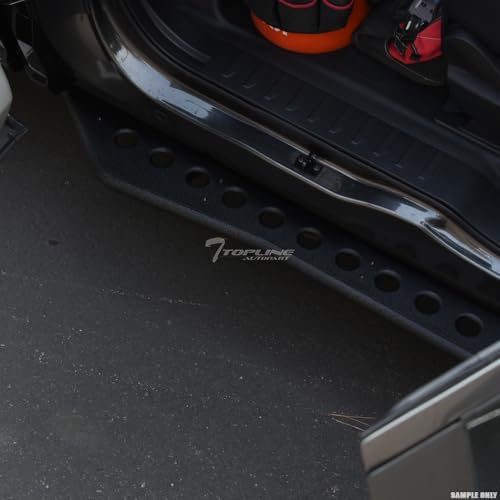 7422444121142 Compatible with 2019-2026 Dodge Ram 1500 New Body Crew Cab Textured Black Round Pattern Rock Slider Rocker Style Side Step Rail Nerf