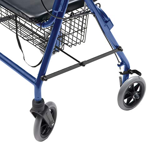 Lumex Walkabout Lite Hemi Rollator, Short & Lightweight Walker, Low 20" Seat, Burgundy