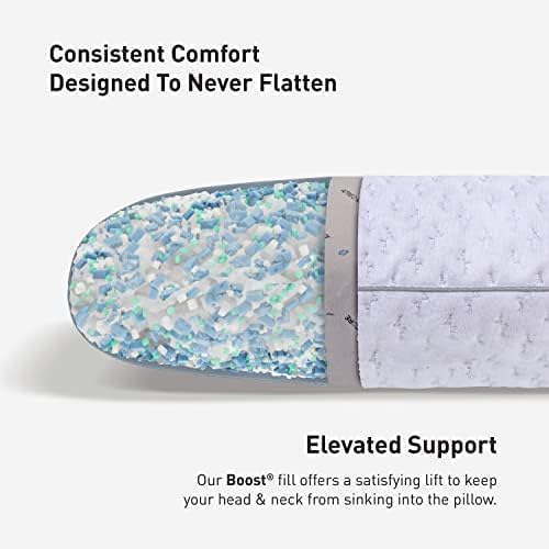 Bedgear Flow Performance Pillow, 2.0 Soft Cooling Pillow for Back