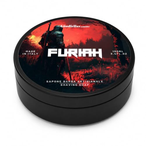 Goodfellas' Smile Furiah Shaving Soap, Made in Italy | Builds Dense, Cushioning Lather For Smooth Razor Glide