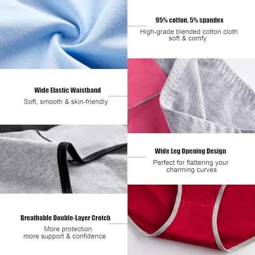 Annenmy Postpartum Underwear Women High Waisted Cotton Underwear Breathable C Section Panties Tummy Control Briefs