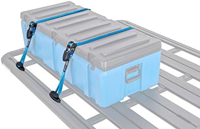 Rhino Rack Pioneer Platform Ratchet Tie Down Kit with Cleats, Easy Use & Installation, Heavy Duty, for All Vehicles, Low Profile, 2 Tie Down Straps
