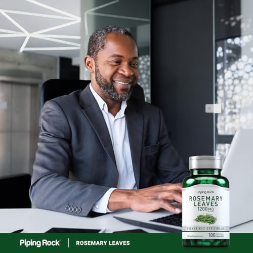 Piping Rock Rosemary Leaves | 180 Capsules | Herbal Leaf Extract Supplement | Non-GMO, Gluten Free