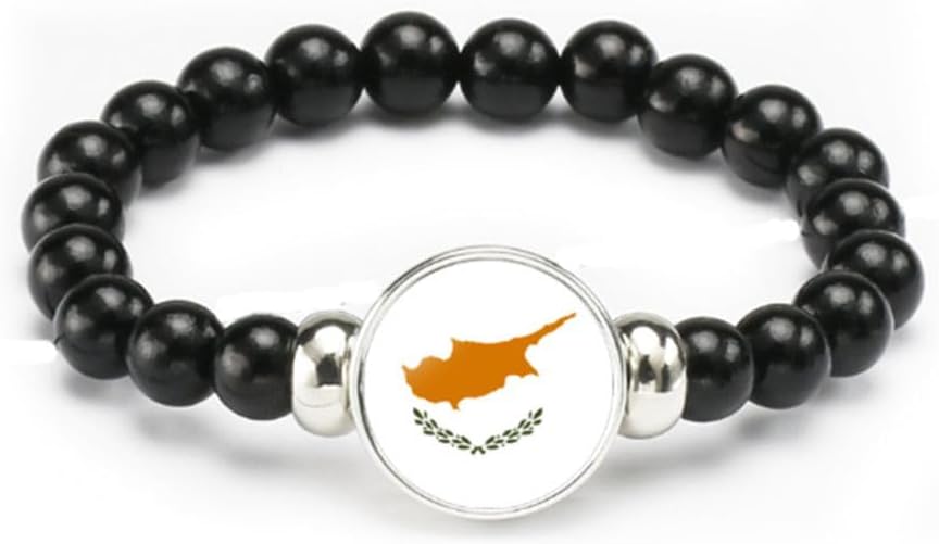 vmcoatdu National Flag Bracelet Elastic Rope Beaded Bracelet Support Your Country Travel Souvenir Gifts for Men Women