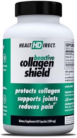 HEALTH DIRECT BeActive Collagen Shield, Green-Lipped Mussel, 60 Capsules | Bioactive Mariplex GLM formula from New Zealand supports collagen health, joints and muscle recovery.