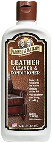 Parker & Bailey Leather Cleaner & Conditioner – Restores & Conditions, Cleaner For Upholstery or Car Interior, Car Seat Cleaner, Faux, Furniture