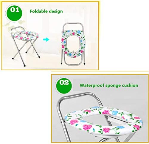 Folding Commode Chair Over Toilet,Bathroom Shower Chair,Can be Used as Raised Toilet Seat Riser