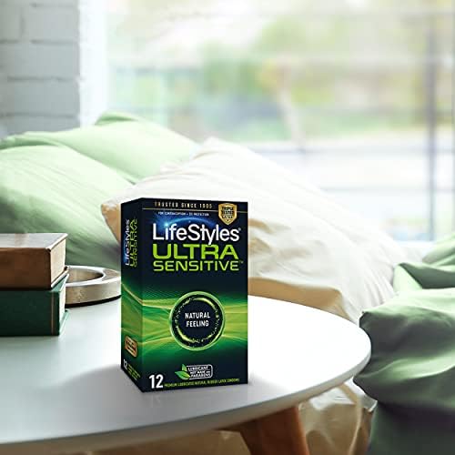 LifeStyles Ultra Sensitive Natural Feeling Lubricated Latex Condoms, 40 Count