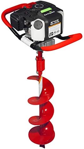 Earthquake E43 1-Person Earth Auger Powerhead, 43cc 2-Cycle Viper Engine, 30:1 Transmission, 5 Year Limited Warranty, Red or Black Auger Bit