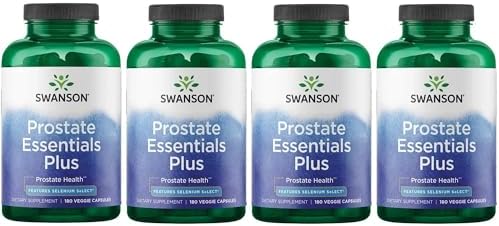 Swanson Prostate Essentials Plus Herbal Supplement for Men Over 40 Seeking Urinary and Prostate Health (180 Veggie Capsules)