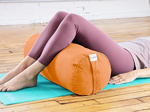 Sol Living Yoga Bolster Pillow for Restorative Yoga, 100% Cotton Meditation Cushion