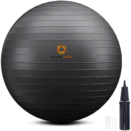 Primasole Exercise Ball for Balance Stability Fitness Workout Yoga Pilates at Home Office & Gym Birthing Ball for Pregnancy, Office Ball Chair