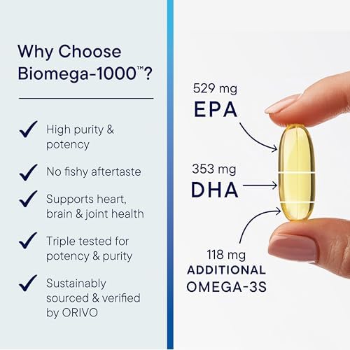 Biotics Research Biomega-1000™ Omega 3 Fish Oil With EPA 529mg / DHA 353mg– Omega-3 Fatty Acids 1000 mg- Highly Concentrated Fish Oil 90 Days
