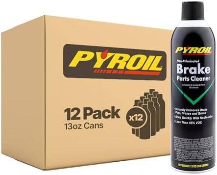 Non-Chlorinated Brake Parts Cleaner, Low VOC, Instantly Removes Brake Dust, Grease & Grime, Quick Drying, 13 Oz (Pack of 12)