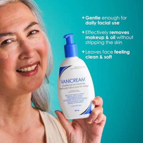 Vanicream Gentle Facial Cleanser for Sensitive Skin, 8 Oz (Pack of 3), Unscented, 24 Fl Oz