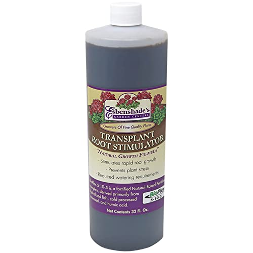 Esbenshade’s Transplant Root Stimulator 5-10-5 Fertilizer, 32oz - Liquid Fertilizer with Seaweed, Fish & Humic Acid - Reduces Transplant Shock