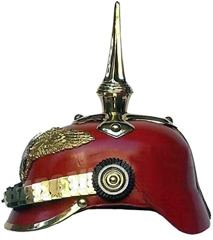 warrior point Prussian Leather Helmet WWI German Imperial Pickelhaube Helmet Conical Spike Hat helmet