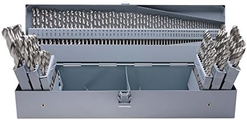1/16-1/2", A-Z, 1-60 High Speed Steel Brite Drill Set in Metal Case, 115 bits