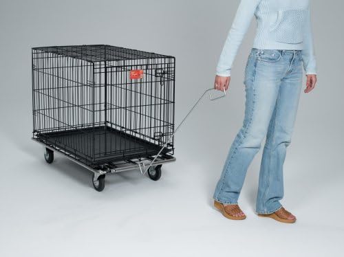 MidWest Homes for Pets Universal Dog Crate Casters, Easy Roll, Safety Locks, Pack of 2 Wheels