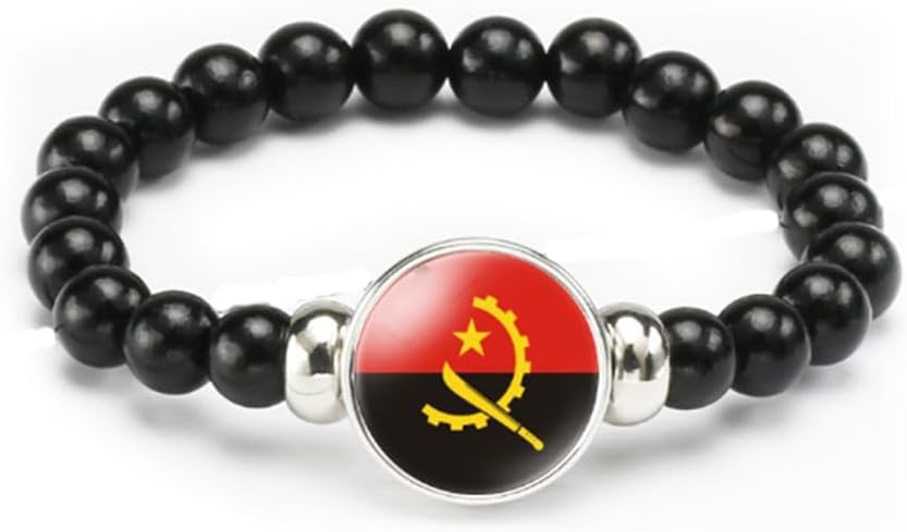 vmcoatdu National Flag Bracelet Elastic Rope Beaded Bracelet Support Your Country Travel Souvenir Gifts for Men Women