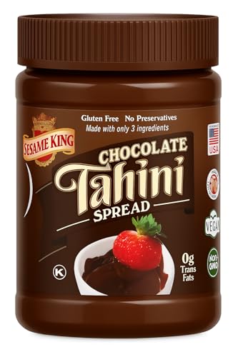 Sesame King Chocolate Sesame Tahini Spread - 16 oz | Dairy-Free, Nut-Free, Gluten-Free
