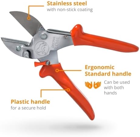 Original LÖWE Professional Anvil Pruner Garden Tools 1.104 | Robust & Sharp Hedge Trimmer | Use As Pruners, Garden Shears, Heavy Duty Handheld