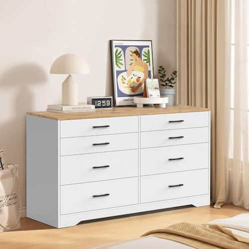 VINGLI Mirrored Dresser 5 Drawers Modern Chest, Mirrored Chest of Drawers, Glass Dresser for Living Room, Silver