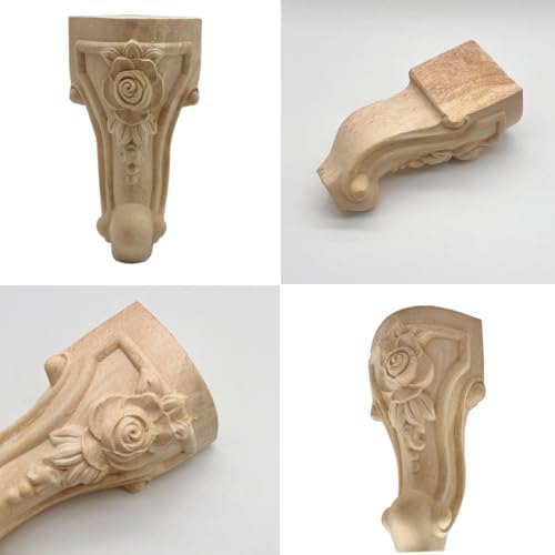 WEICHUAN Solid Wood Replacement Furniture Sofa Couch Legs 8 inch Set of 4