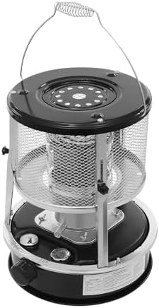 Portable Kerosene Heater, 9000 BTU Indoor Outdoor Heater with Safety Mesh Guard, 1.22 Gallon Tank for 15 Hours Heating, Adjustable Height
