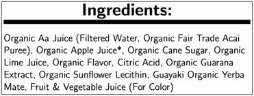 Sambazon Organic Acai Berry Plus Yerba Mate Plus Guarana Energy Superfood Juice Blend, 32 Fluid Ounce -- 6 per case.