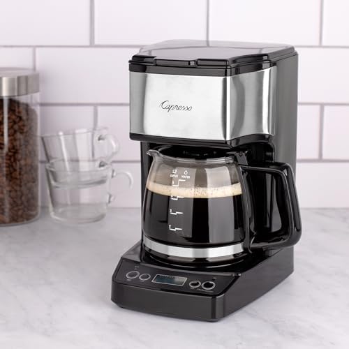 Capresso 5-Cup Mini Drip Coffee Maker, Black and Stainless Steel