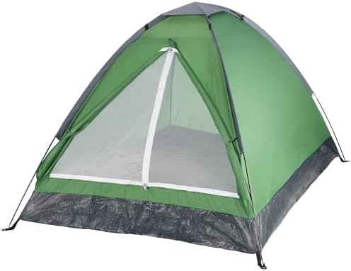 2 Person Camping Tent with Rain Fly and Carrying Bag - Lightweight Outdoor Tent for Backpacking, Hiking, or Beach Use by Wakeman Outdoors (Green)