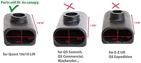for Quest Q100 Quick Lift Straight Leg 10x10 Canopy Set of 2 Truss Ends Replacement Parts Repair