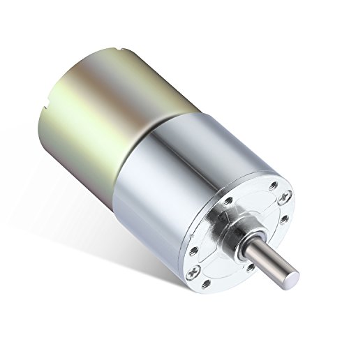 DC 12V 200RPM Gear Motor High Torque Electric Micro Speed Reduction Geared Motor Centric Output Shaft 37mm Diameter Gearbox
