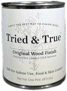 Tried & True Original Wood Finish, Pint | Linseed Oil & Beeswax Blend for Woodworking Projects, Long-Lasting Durability, Food Safe Sealer, Non-Toxic Wood Finish