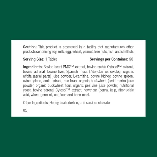 Standard Process Inc. Feline Cardiac Support - Cardiovascular System Supplement for Felines - Dietary Cat Supplement to Support Heart Health &