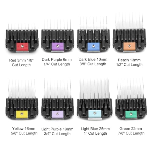 Professional Animal Stainless Steel Comb Set for A5-style Detachable Blade Clippers, Snap-On Size #10/15/30 for Pets, Dogs, Cats
