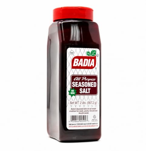 Badia Seasoned Salt, 2 lbs - Savory Blend of Salt, Herbs and Spices | A savory blend of salt, herbs and spices designed to enhance the flavor of meats, poultry, seafood, and vegetables