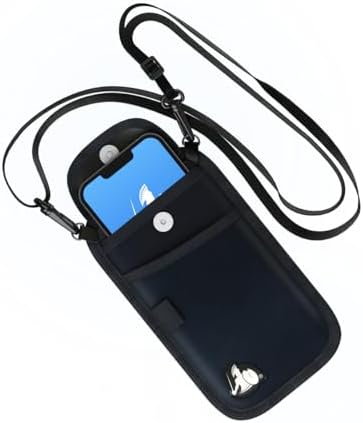 DefenderShield EMF Cell Phone Pouch with Extra Pocket (Black)
