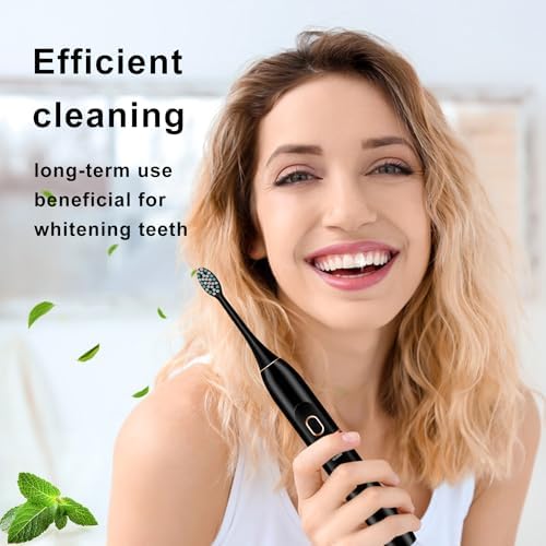 kingheroes Electric Toothbrush Set, Comes with 8 Brush Heads & Travel Case, 4 Modes with 2 Minutes Built in Smart Timer, One Charge for 60 Days