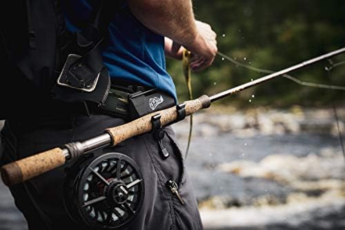 Outdoor Professionals (O’Pros) Belt Clip Rod Holder – Hands-Free - Slide Lock System with 360° Rotation for Fly Fishing and Spinning Rods