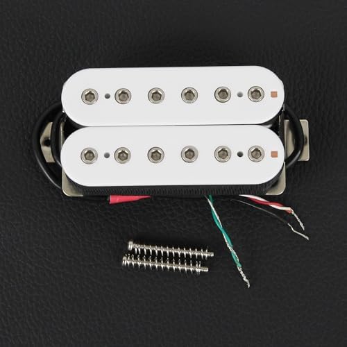 FLEOR Bridge Pickup Ceramic Double Coil Humbucker Pickups for Electric Guitar Pickup-Black