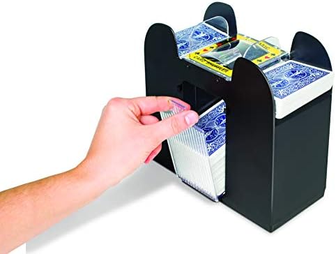 Jobar Deck Card Shuffler – Automatic Card Shuffler (Black, 6 Deck) | 6 Deck