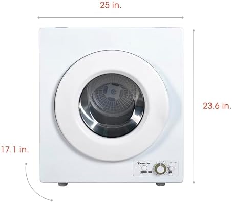 2.6 cu. ft. White Compact Electric Dryer | 2.6-Cu. Ft. Compact Electric Dryer, White, Perfect for Home or Apartment