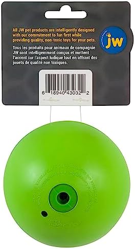 JW Squeak-ee Ball Puppy Toy | Water Resistant Design.